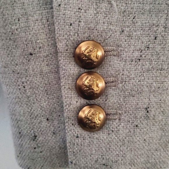 Banana Republic Speckled Gray Hac.king Jacket Wool Blend Size 0 - Picture 8 of 16